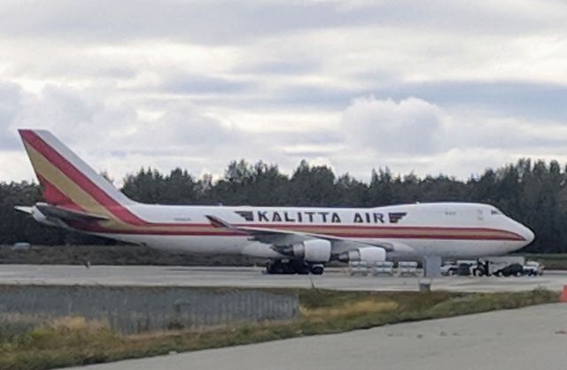 Boeing 747-400 (N706CK) - Parked at Cargo Apron, Anchorage International Airport