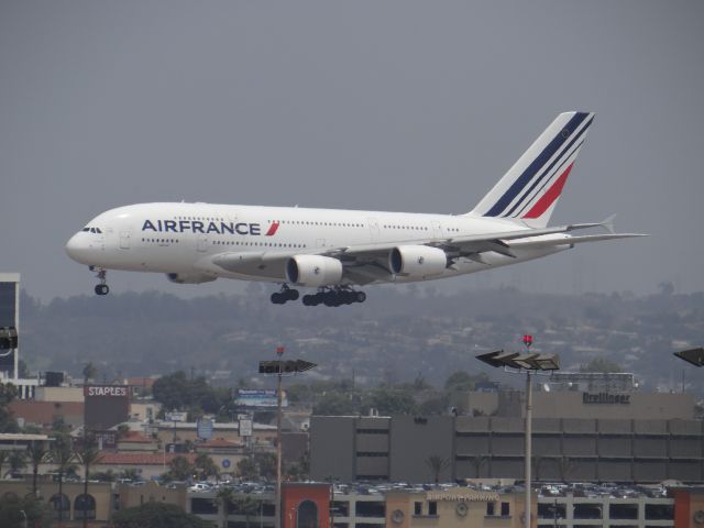 Airbus A380-800 (F-HPJA) - LAX on a very cloudy day.