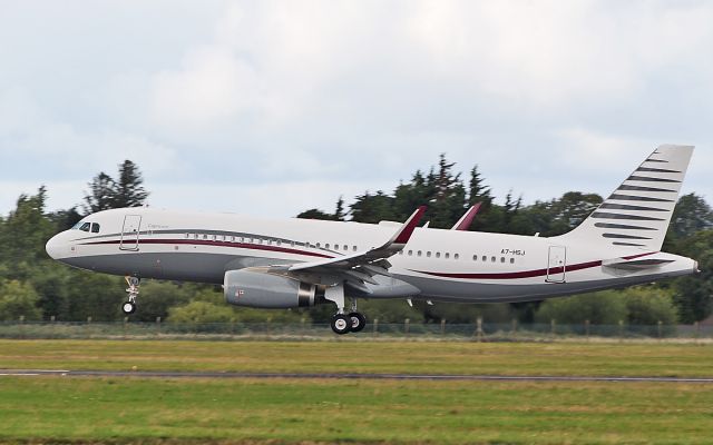 Airbus A320 (A7-HSJ) - qatar amiri flight a320-232cj prestige a7-hsj landing at shannon 9/8/18.