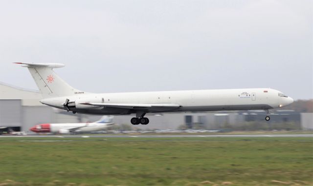 Ilyushin Il-62 (EW-450TR) - rada airlines il-62mgr ew-450tr landing at shannon from abuja nigeria 19/4/21.