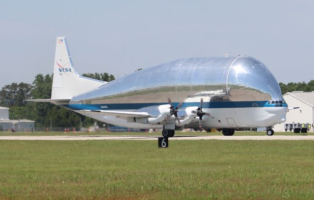 Aero Spacelines Super Guppy (N941NA) - NASAs B377-SGTF Super Guppy taxiing after landing, not at Hunstville International, but somewhere near - July 10, 2017.