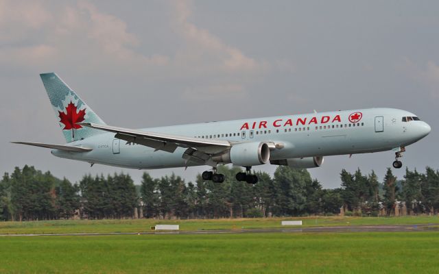 C-FTCA — - air canada 767-3 c-ftca about to land at shannon from tel-aviv for a fuel stop 25/7/14.