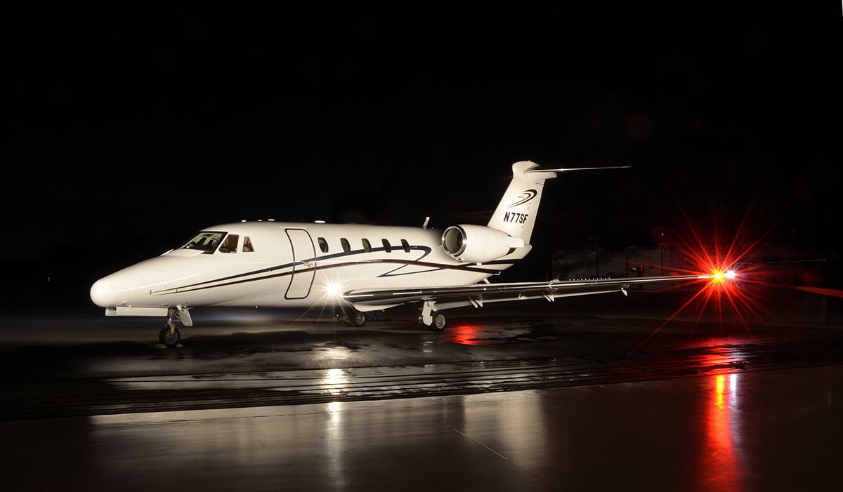 Cessna Citation III (N77SF) - Cessna Citation VII on the ramp in KPEO