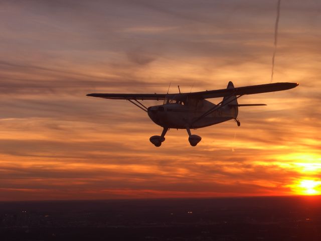 Piper 108 Voyager (N8174K) - The Money Shot. Stinson @ Sunset in Tennessee