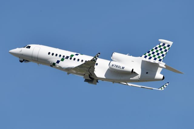 Dassault Falcon 7X (N780LM) - Departing 5-R on 05-30-21 after the Indianapolis 500 Race.