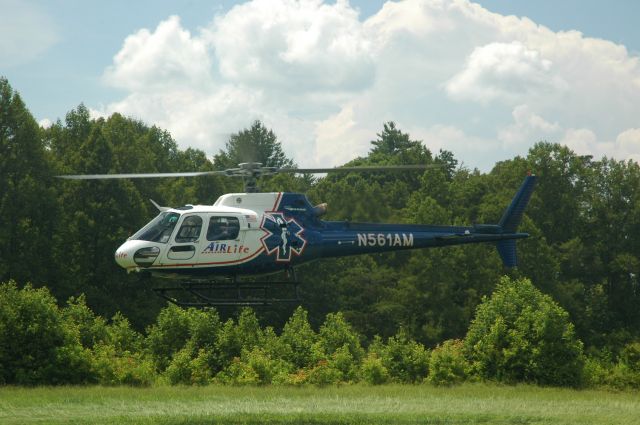 N561AM — - An Air Life Georgia helicopter lands behind Union County Fire Station 4 in Blairsville, GA.