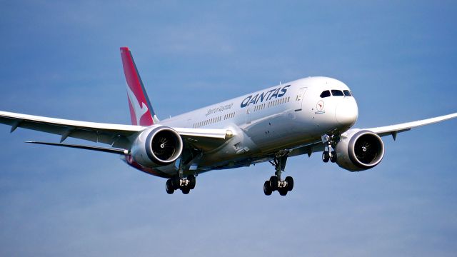 Boeing 787-9 Dreamliner (VH-ZNB) - BOE270 on final to Rwy 16R to complete a C1 flight on 12.4.17. (ln 641 / cn 39039).