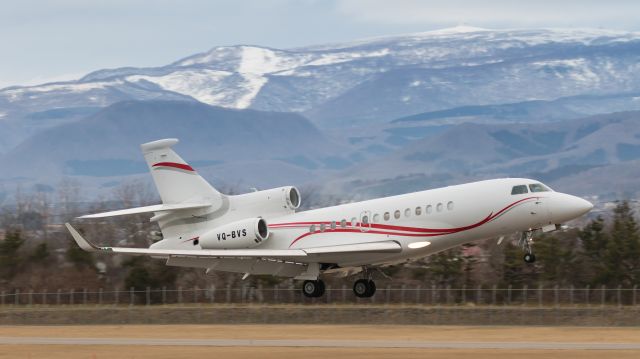 AMERICAN AIRCRAFT Falcon XP (VQ-BVS) - Privatair / Dassault Falcon 7X [FALC]br /Dec.23.2015 Hakodate Airport [HKD/RJCH] JAPAN