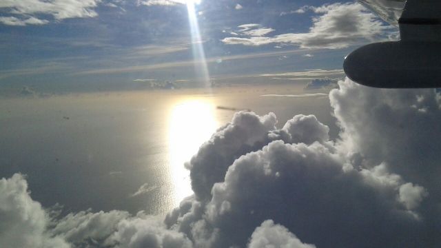 Cessna Centurion (N530HB) - During descent in to Grenada, over southern Caribbean.