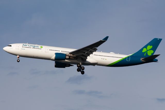 Airbus A330-300 (EI-GCF) - "St. Aengus" arriving into the 28s.