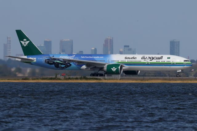BOEING 777-300 (HZ-AK43) - 'Saudia 22' departing back to Riyadh, Saudi Arabia