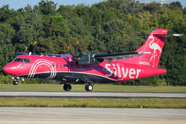 Aerospatiale ATR-42-600 (N401SV) - Silver Airways ATR-42 (operating as SIL59) departing 19R at the Tampa International Airport for Fort Lauderdale