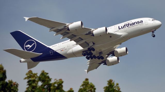 Airbus A380-800 (D-AIMK) - MUC-LEJ-PRG-VIE-MUC training flight, May 21, 2023