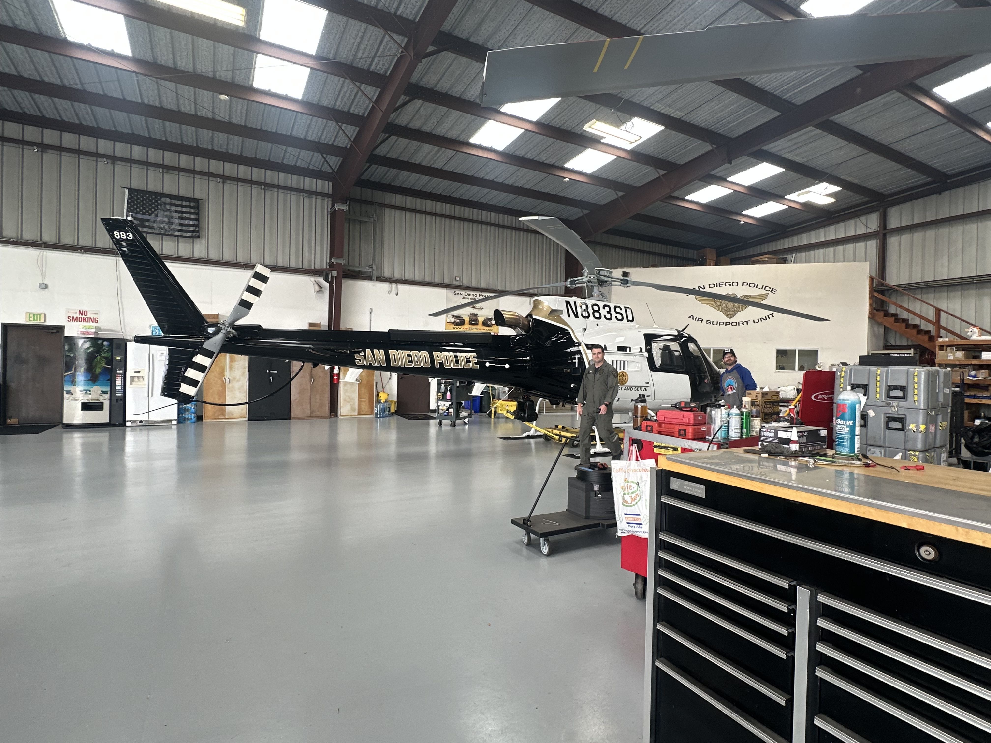 N883SD — - Inside the ABLE hangar