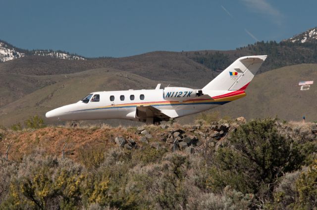 Cessna Citation CJ1 (N1127K) - At run up waiting for 27 at Carson City