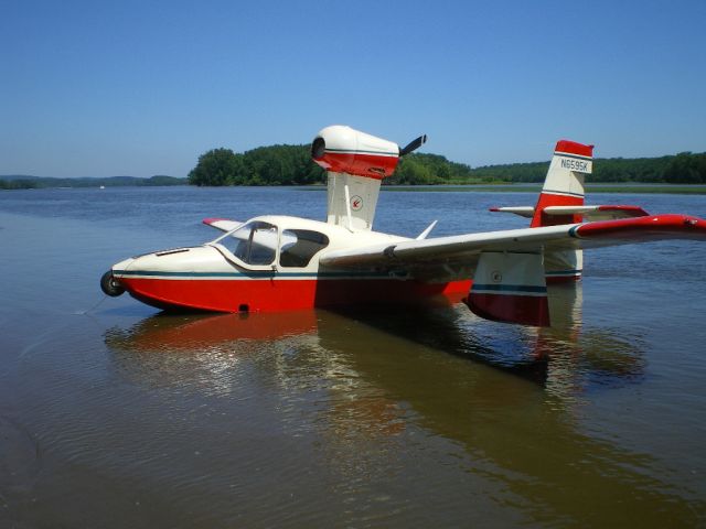 N6595K — - Resting quietly on the Hudson River about a week after her restoration was finished in May 2010.  She was built in 1948 and is the prototype for all the Lake Amphibians.