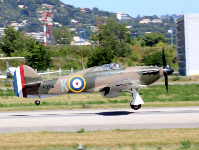 F-AZXR — - HURRICANE HAWKER LANDING TO CANNES FRANCE 06.05.2014