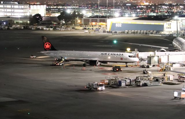 Airbus A321 (C-FGKZ) - KSFO - sneaking by SFO 3/09/2018 after setting up the room for the SFO airline collectible show for the March 10th show, I cruised parking slots from the Air Tram and found a new colors Air Canada A321 that had arrived from Toronto. The fun part Ive only seen this jet 2 times, and this was in new colors compared to my other shot when this was in the Air Canada soft green colors. This was hand-held so slightly out on the focus but fun to cruise at night at 1030pm at SFO.