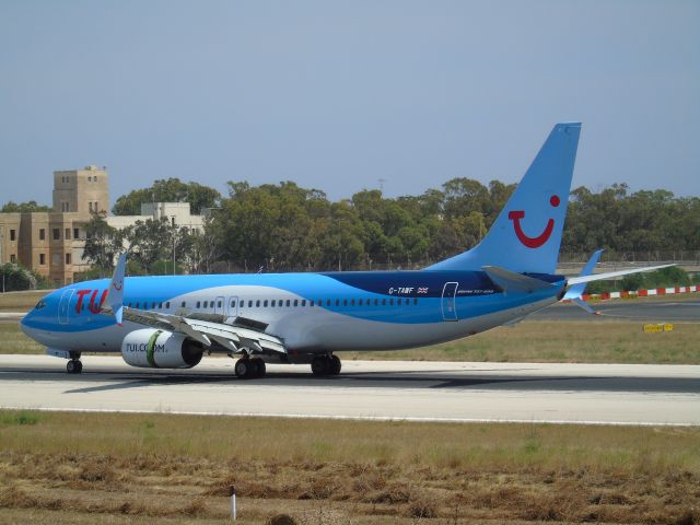 Boeing 737-700 (G-TAWF) - G-TAWF arriving Luqa, Malta on 25.05.17 on BY2440 from Manchester.