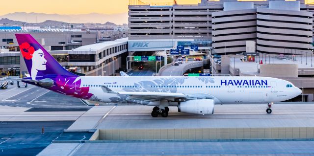 Airbus A330-200 (N370HA) - A Hawaiian Airlines A330-200 taxiing at PHX on 2/6/23. Taken with a Canon R7 and Tamron 70-200 G2 lens.