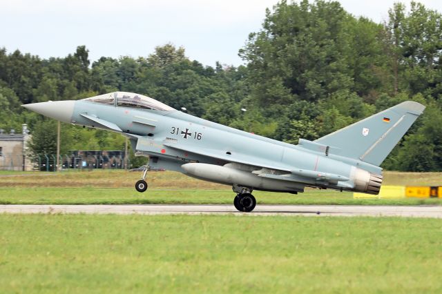 EUROFIGHTER Typhoon (GAF3116) - Eurofighter EF2000 Typhoon. Photo taken on August 20, 2021 at Gdynia Aerobaltic.