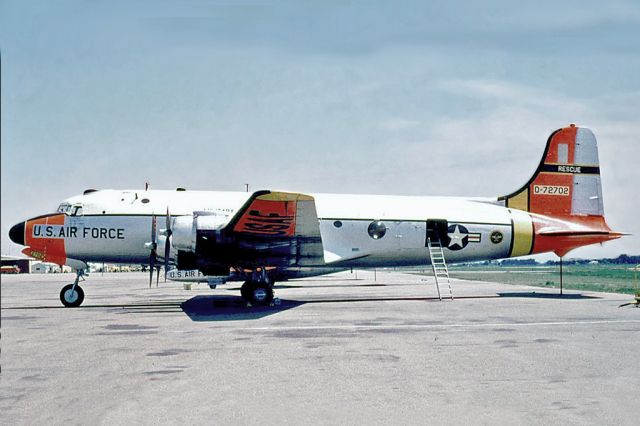 Douglas C-54 Skymaster (4272702) - USAF HC-54D Rescuemaster. Photographed RAAF East Sale early 1960s. Support for Crowflight deployments.