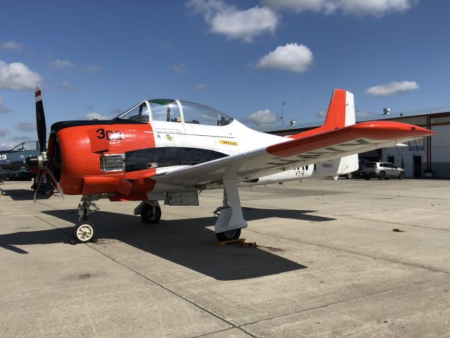 North American Trojan (N9671N) - 1958 NORTH AMERICAN T-28B Trojan - 1,425 hp Wright R-1820 piston radial engine - Hollister, CA KCVH May 2018