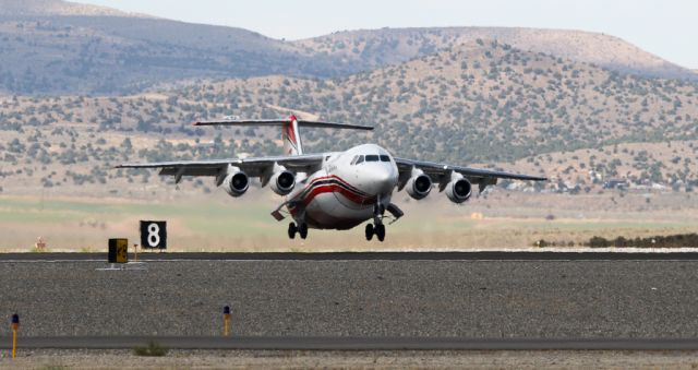 N635AC — - Tanker 167 launching out of KRTS to the Poodle Fire on the north side of Pyramid Lake.