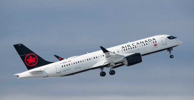 Airbus A220-300 (C-GROV) - Rotating off of Runway 35R in CYYC, making some visible vortices off of her winglets. More at jckphotograph.com/aviation