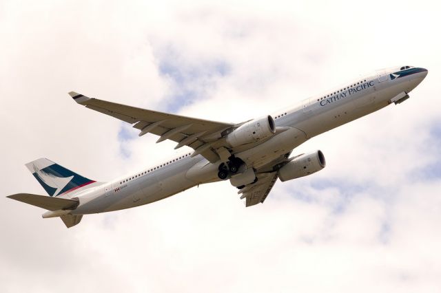 Airbus A330-300 (B-LAJ) - Getting airborne off runway 23 and heading home to Hong Kong via Melbourne. Friday 1st February 2013.