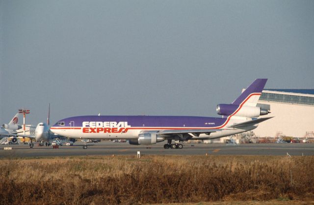 McDonnell Douglas DC-10 (N314FE) - Departure at Narita Intl Airport Rwy34 on 1989/12/11