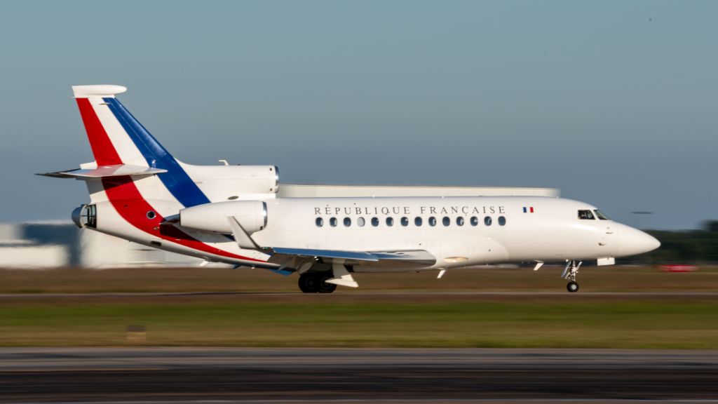 Dassault Falcon 7X (F-RAFA) - French Air Force VIP transport Falcon 7X, F-RAFA, arrives at KEFD on 7 November 2021 ahead of Tomas Pesquet's return from Space.