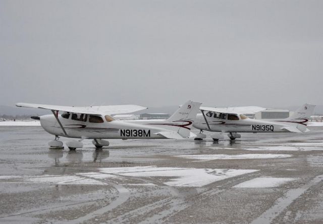 Cessna Skyhawk (N9138M) - Couple of C172s N9138M and N9135Q awaiting to cross Atlantic.