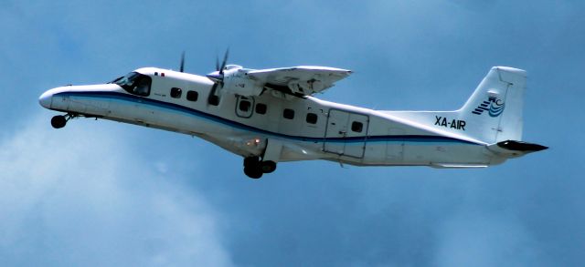 Fairchild Dornier 228 (XA-AIR) - Departing 12R. Taken July 19, 2013.