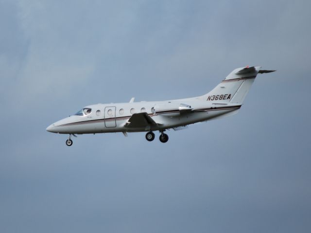 Beechcraft Beechjet (N368EA) - HANGAR 39 LLC on final for runway 20 at KJQF - 10/10/14