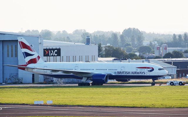 Boeing 777-200 (G-YMMN) - british airways b777-236er g-ymmn after wifi fitting at shannon 4/7/18.