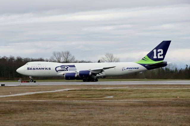 BOEING 747-8 (N770BA) - Boeing/Seahawk 747-8 at KPAE 1/31/2014