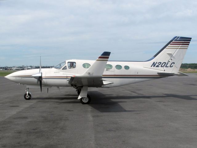 Cessna Chancellor (N20LC) - Note the winglets. Pressurized piston twin aircraft. Not too many left in the market.