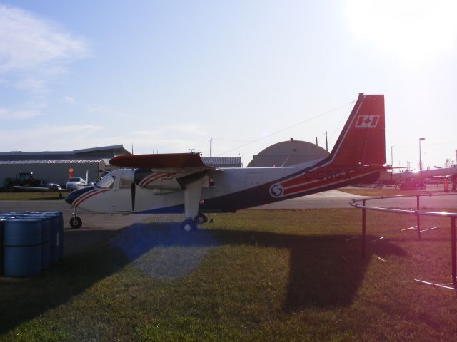 C-GSGX — - Sanders geophysics survey plane,photo taken into sun.