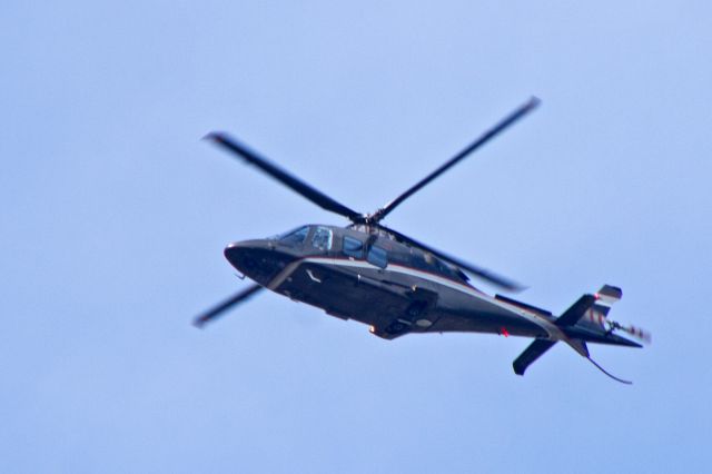 SABCA A-109 (N412FX) - The subject aircraft is a 2011 AGUSTA SPA AW109SP according to the registration numbers data and was photographed over Wayne, NJ, at 1533HrsEDT on 11-Apr-2018 while shuttling between KCDW, KTEB, and KHPN.  At the time, the altitude was over 1,000ft and the airspeed was nearly 150MPH.