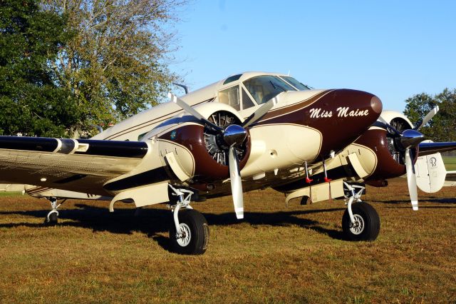 Beechcraft 18 (N712JS) - Seen at the 2024 Beech Party at the Beechcraft Heritage Museum