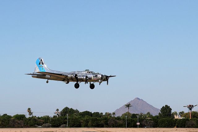 — — - Sentimental Journey returns to base at Falcon Field, Arizona.