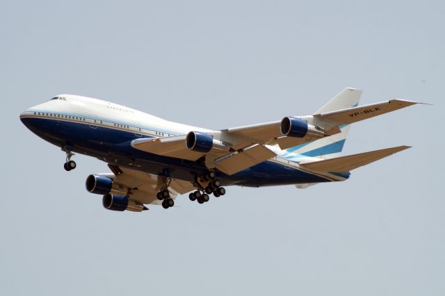 Boeing 747-200 (VP-BLK) - A rear opportunity to spot this beautiful LV Sands B747SP in ATH/LGAV