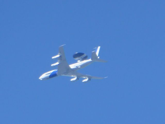 Boeing 707-100 (LXN90450) - AWACS Boeing E-3A Sentry LX-N90450 in the "35th Anniversary of NATO E-3A Component" livery crossing over the Bonn area, afternoon of 05.05.2020.