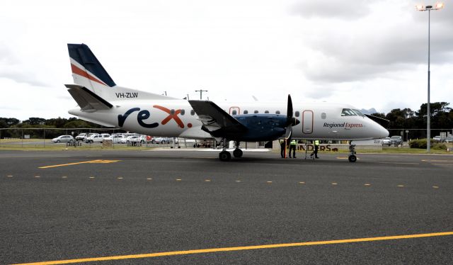 Saab 340 (VH-ZLW) - REX Saab at Flinders Island, Dec 2023