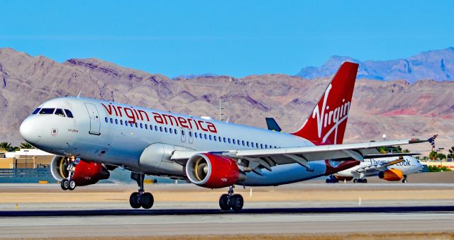 Airbus A320 (N844VA) - N844VA 2011 Virgin America Airbus A320-214 - cn 4851 "sol plane" - Las Vegas - McCarran International Airport (LAS / KLAS)br /USA - Nevada March 24, 2017br /Photo: Tomás Del Coro