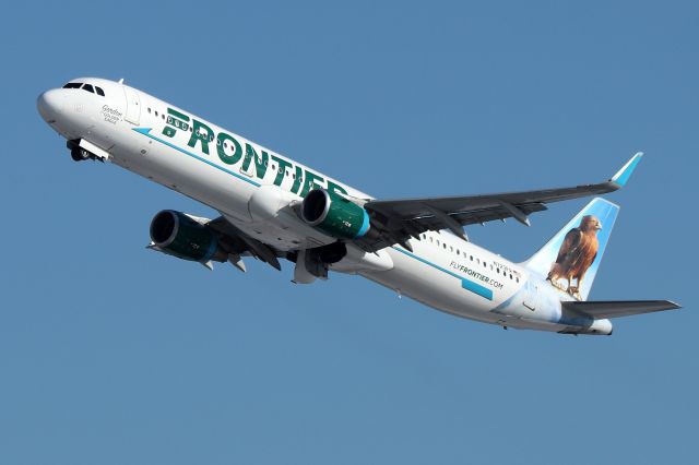 Airbus A321 (N723FR) - 'Gordon the Golden Eagle' heading to Orlando