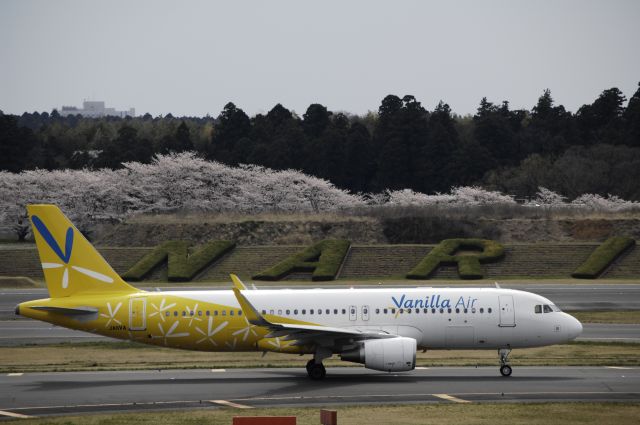 Airbus A320 (JA11VA) - Taxing at Narita Intl Airport on 2017/04/10