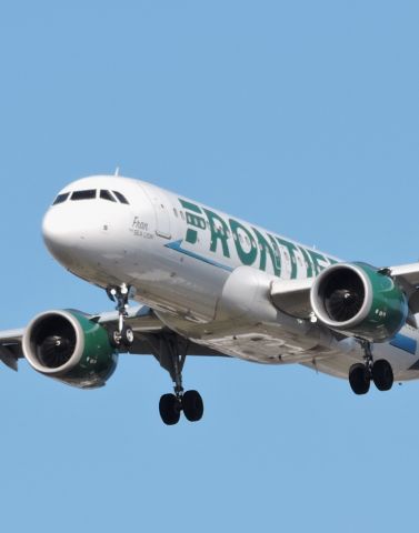 Airbus A320neo (N341FR) - Fran the Sea Lion is about to land, Mar. 2020.