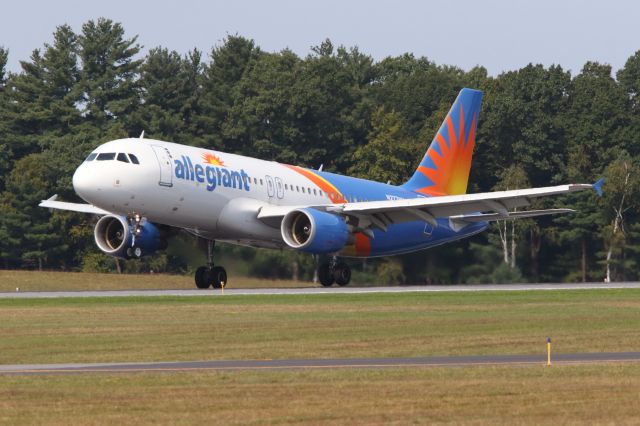Airbus A320 (N277NV) - AAY2279 arriving KPSM (Portsmouth Int'l at Pease, NH)  from KSFB (Orlando, FL)